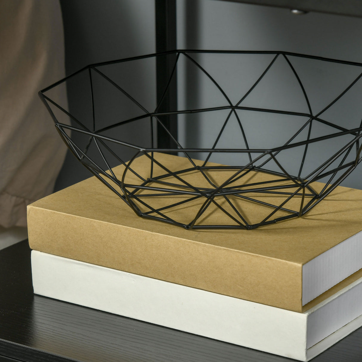 easycomfort easycomfort comodino moderno con cassetto e ripiano aperto per camera da letto e soggiorno in truciolato e acciaio 45x40x60cm nero