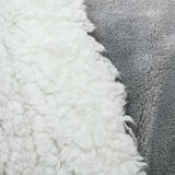 easycomfort easycomfort coperta double face in flanella 220 gsm e sherpa 260 gsm per interno ed esterno 203x152x0 5 cm grigio