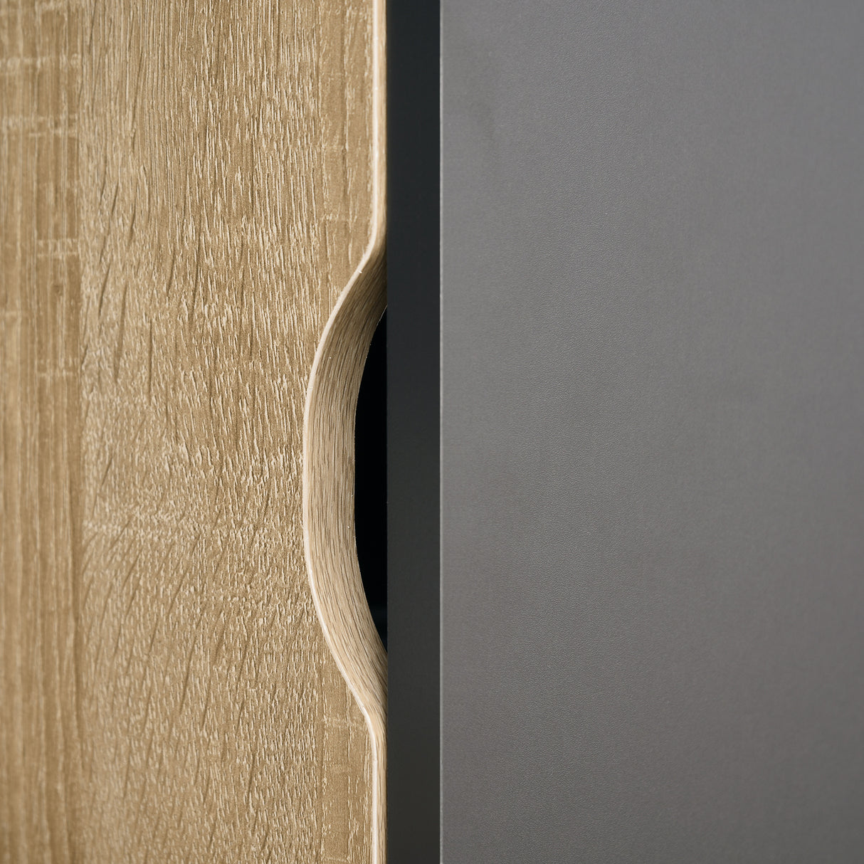 easycomfort easycomfort credenza moderna con armadietto cassetto e porta calici 110x41 5x180cm legno naturale e grigio