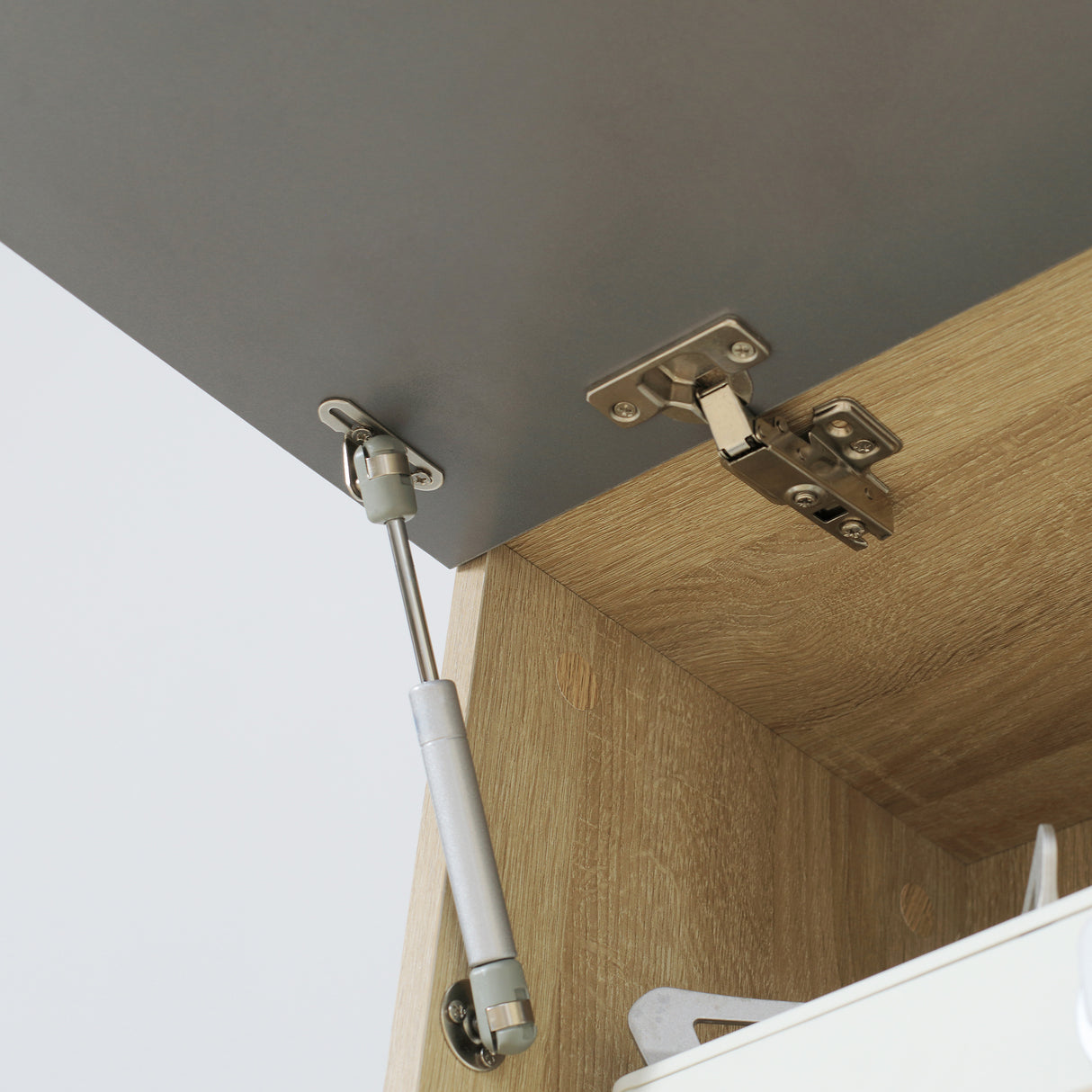 easycomfort easycomfort credenza moderna per cucina con 2 cassetti e armadietto madia in legno 60x38x168cm grigio