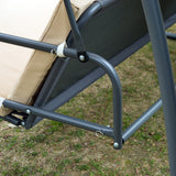 easycomfort easycomfort dondolo letto 3 posti ribaltabile esterno con zanzariera caffe chiaro