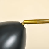 easycomfort easycomfort lampada da terra ad arco con paralume regolabile in metallo 43x28x160cm nero e oro