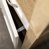 easycomfort easycomfort mobile bagno alto in truciolato con un cassetto 2 armadietti e 2 ripiani aperti regolabili 37x30x184 cm