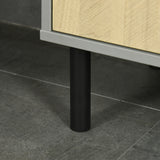 easycomfort easycomfort mobile bagno con 2 ripiani aperti in truciolato e 2 armadietti con ripiani regolabili 31 4x30x165cm