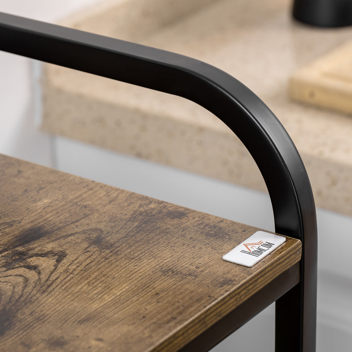 easycomfort easycomfort mobile cucina a 4 livelli con 6 ganci 2 vassoi e 4 ripiani rimovibili in mdf e acciaio 60x40x112 cm marrone