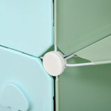 easycomfort easycomfort mobile scarpiera modulare salvaspazio a fungo 16 cubi in acciaio e pp 145x47x145 cm verde e blu