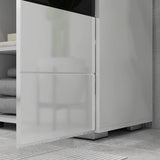 easycomfort easycomfort mobile sottolavabo in mdf con armadietto a 2 livelli con ripiano regolabile 60x36 5x56 cm bianco