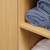 easycomfort easycomfort mobiletto da bagno con 3 ripiani aperti e armadietto chiuso in truciolato e acciaio 60x28x80 cm