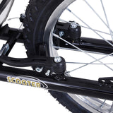 easycomfort easycomfort monopattino per bambini da 5 anni con ruote grandi da 16 e altezza regolabile freni e cavalletto nero