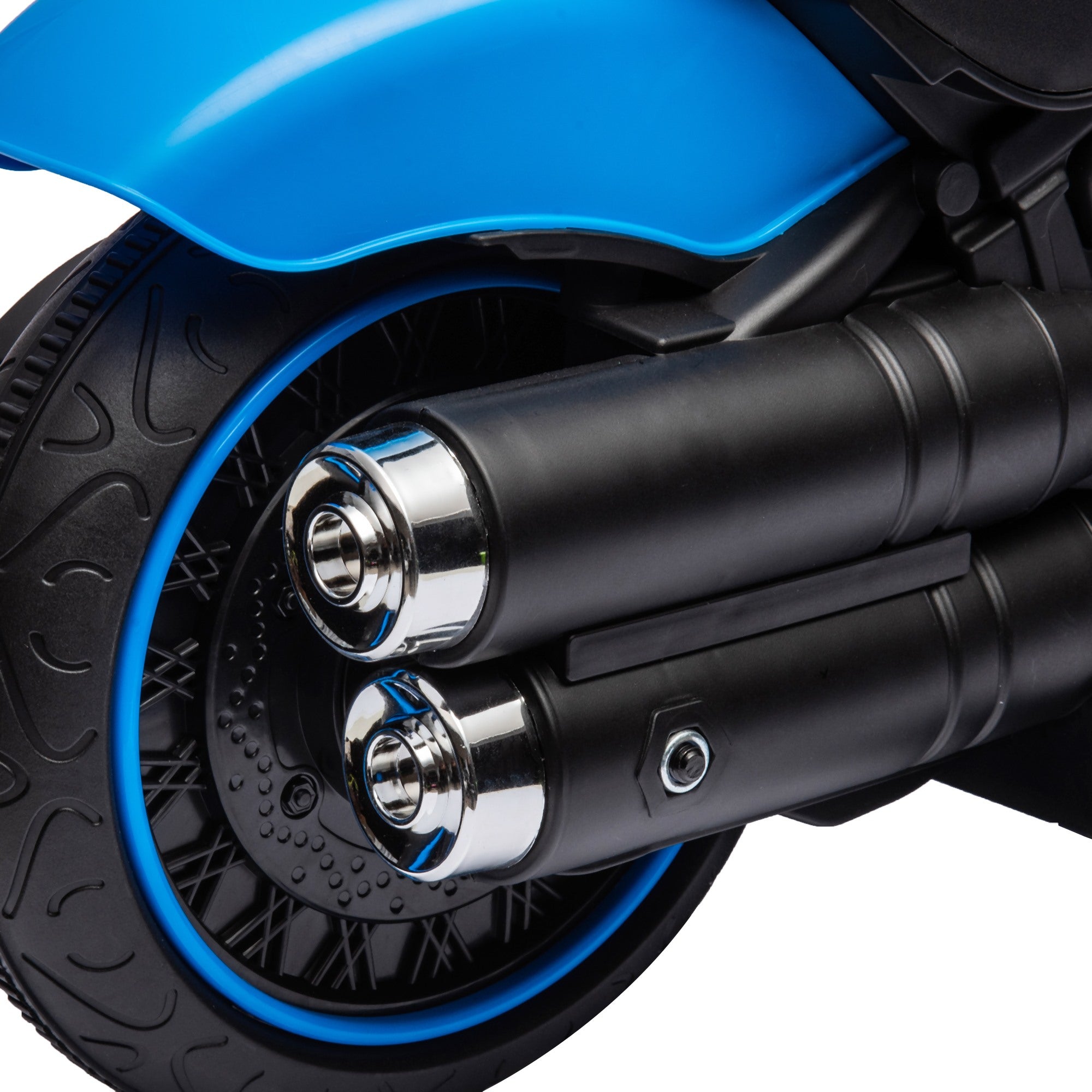 EASYCOMFORT Moto Elettrica per Bambini 18-36 Mesi in PP e Metallo con  Rotelle e Fanale, 76x42x57 cm, Blu e Nero