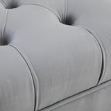 easycomfort easycomfort panca imbottita fondoletto in tessuto vellutato panca per camera da letto e ingresso con decorazione a trapunta piedini in metallo grigio