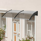 easycomfort easycomfort pensilina da esterno per finestre e porte in policarbonato e alluminio 200x100x26cm marrone