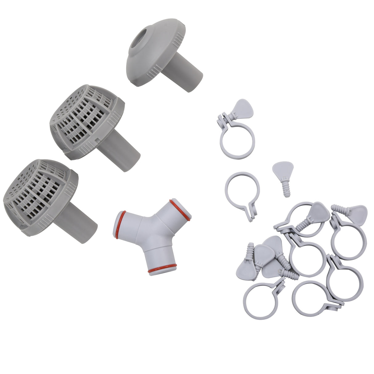 easycomfort easycomfort piscina fuori terra con telaio in acciaio filtro e scaletta per 8 persone 540x304x106cm grigio