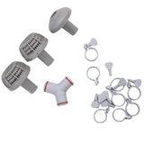 easycomfort easycomfort piscina fuori terra con telaio in acciaio filtro e scaletta per 8 persone 540x304x106cm grigio