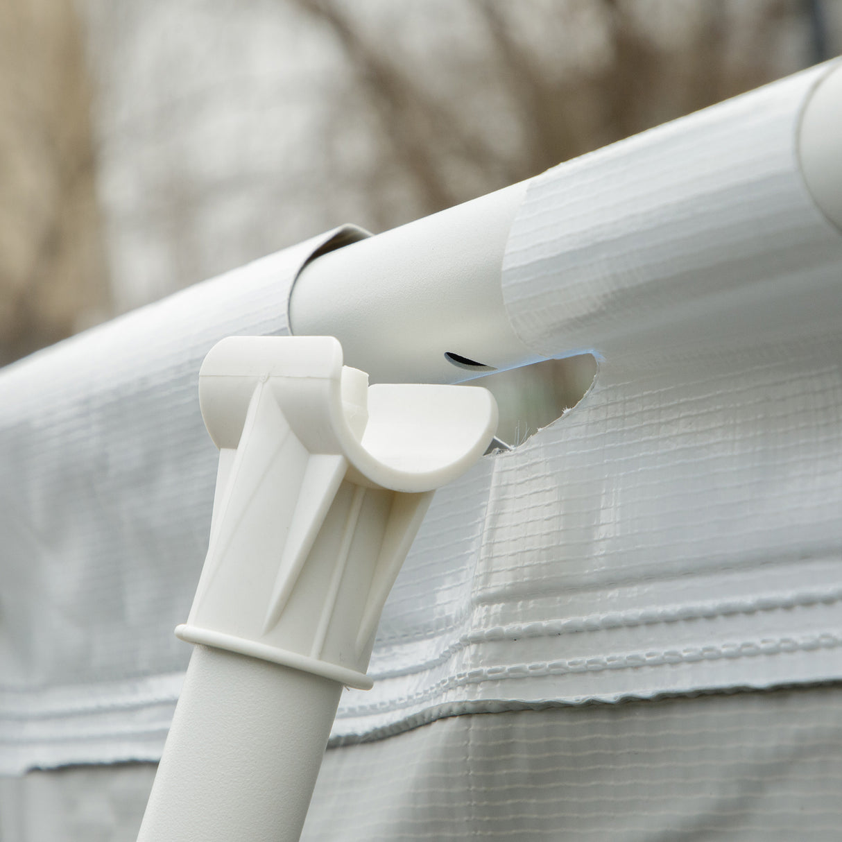 easycomfort easycomfort piscina fuori terra in acciaio e pvc rinforzato con filtro 580x310x122cm grigio chiaro