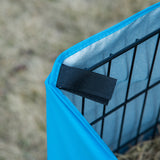 easycomfort easycomfort pollaio da giardino componibile per 6 10 galline con gabbie in metallo e copertura in poliestere blu