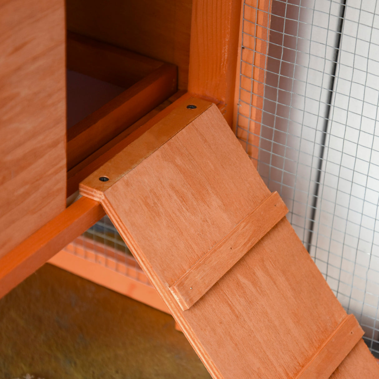 easycomfort easycomfort pollaio in legno prefabbricato con nido per la cova e casetta con vassoio estraibile