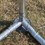 easycomfort easycomfort pollaio per galline in metallo zincato con copertura resistente acqua e raggi uv 300x800x195cm