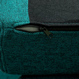 easycomfort easycomfort poltrona moderna da soggiorno con seduta imbottita gambe in acciaio e tessuto traspirante 96x87x87 cm verde