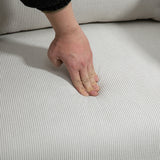 easycomfort easycomfort poltroncina in velluto a coste con gambe in acciaio e cuscino posteriore 73x74x82cm grigio