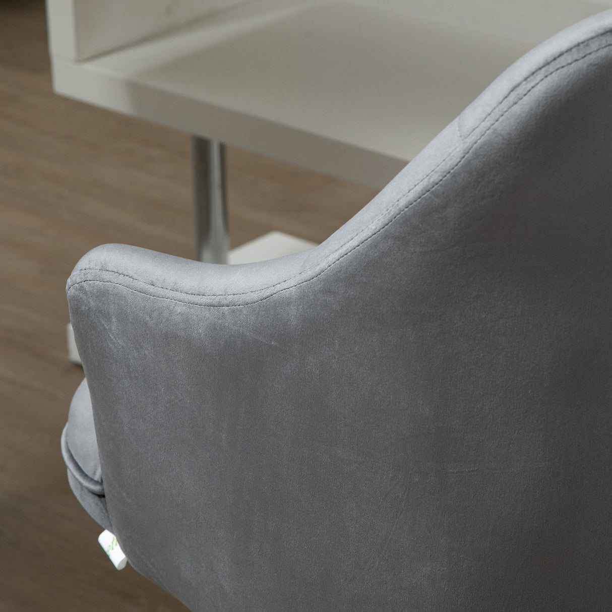 easycomfort easycomfort sedia da ufficio girevole ergonomica con ruote e altezza regolabile rivestimento in velluto 63x64x88 96cm grigio