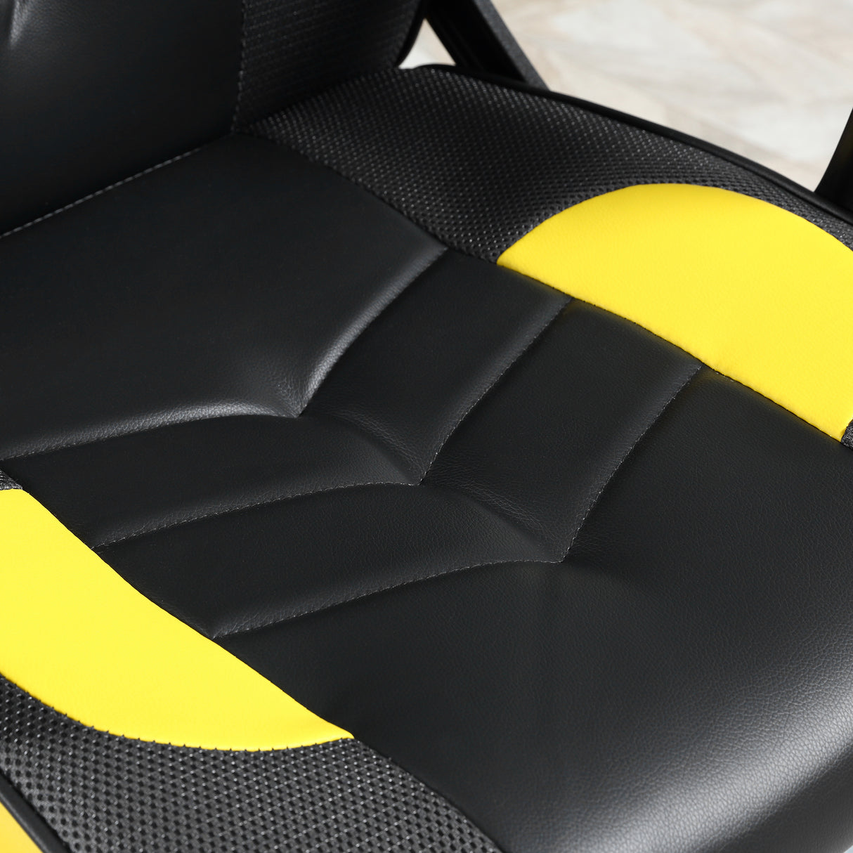 easycomfort easycomfort sedia gaming ergonomica poltrona da ufficio girevole con rotelle in similpelle nera e gialla altezza regolabile