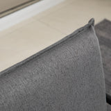 easycomfort easycomfort sedia moderna per soggiorno e camera da letto con braccioli seduta imbottita e tessuto effetto lino 65 5x85x85 cm