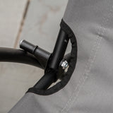 easycomfort easycomfort sedia pieghevole da campeggio con schienale reclinabile su 2 livelli e cuscino rimovibile in metallo e tessuto oxford grigio