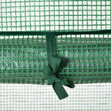 easycomfort easycomfort serra da giardino a 4 ripiani in acciaio copertura in pe e porta avvolgibile 69x49x158 cm verde