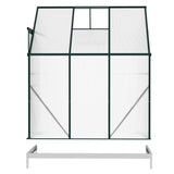 easycomfort easycomfort serra da giardino a parete con porta scorrevole in policarbonato e alluminio 192x127x220 cm