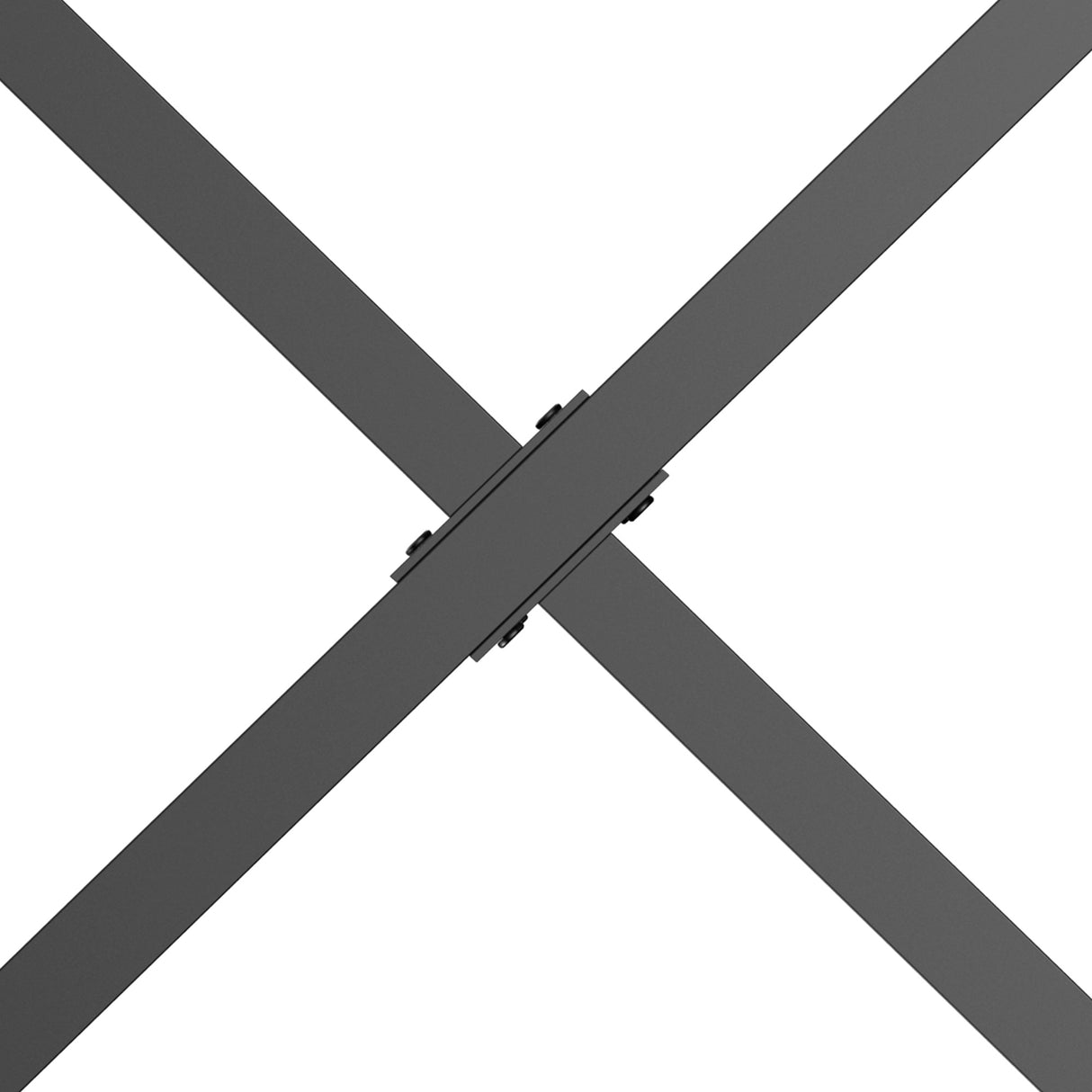 easycomfort easycomfort set 2 pezzi gambe tavolo in acciaio a x con 16 viti incluse gambe preforate con 4 fori 80x4x72cm nero