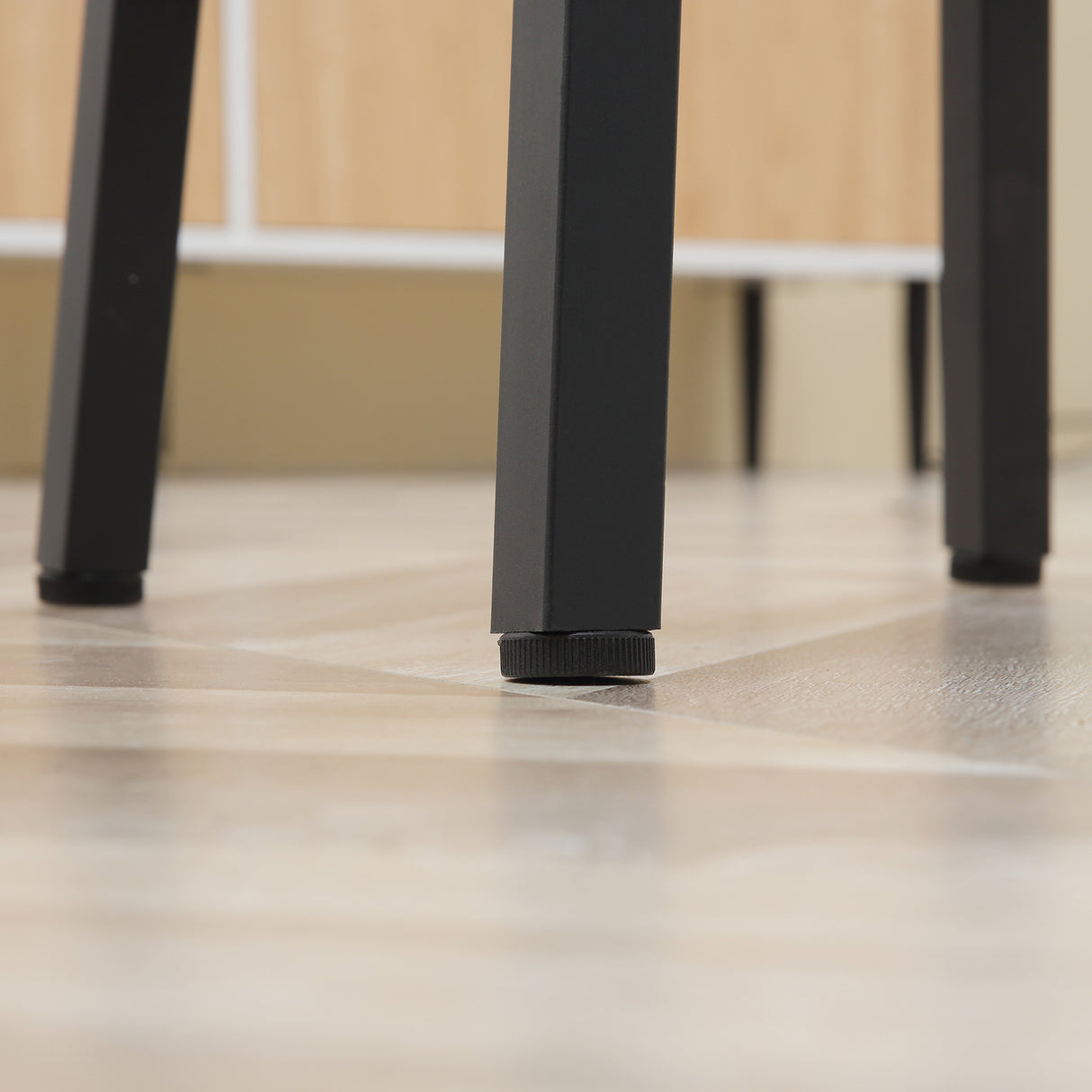 easycomfort easycomfort set 2 sgabelli da cucina in truciolato e acciaio con piano liscio e poggiapiedi 32 5x32 5x65 cm marrone