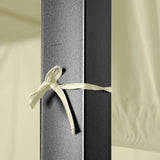 easycomfort easycomfort set da giardino con 2 divani in rattan pe e pergola con tenda regolabile 230x230x210cm beige