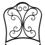 easycomfort easycomfort set mobili da giardino 3 pezzi con 2 sedie pieghevoli e tavolo da caffe in ceramica e metallo nero