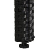 easycomfort easycomfort set mobili da giardino rattan 5 pezzi tavolo 2 sedie 2 poggiapiedi con cuscini combinabili a rettangolo nero