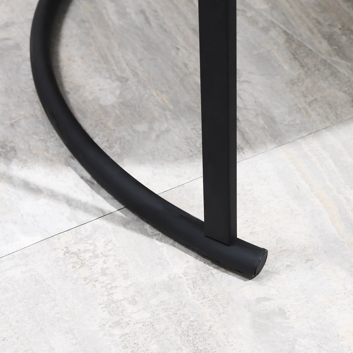 easycomfort easycomfort tavolini da salotto set 2 pezzi con piano effetto marmo in metallo nero