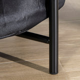 easycomfort easycomfort tavolino da caffe rotondo in acciaio con ripiano rimovibile e cestino in tessuto tavolino moderno nero 46x48cm