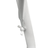 easycomfort easycomfort tavolino da ringhiera pieghevole con 3 altezze regolabili in metallo 60x45x50cm bianco