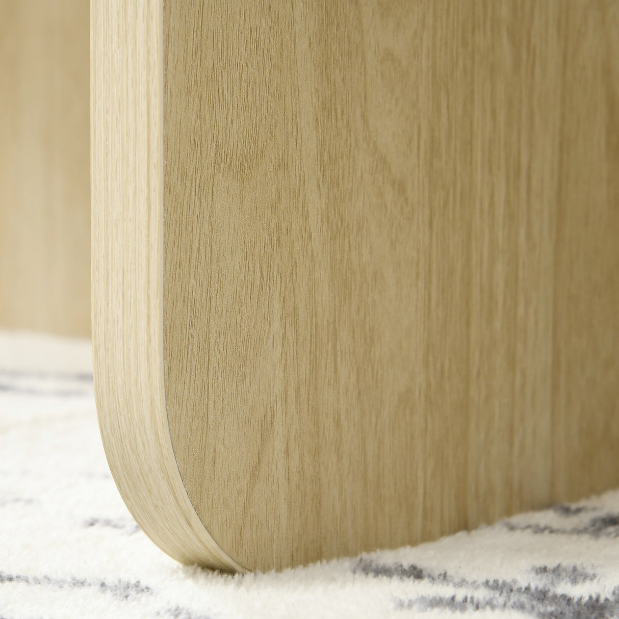 easycomfort easycomfort tavolino da salotto ovale in truciolato dallo stile moderno 110x60x45cm color rovere