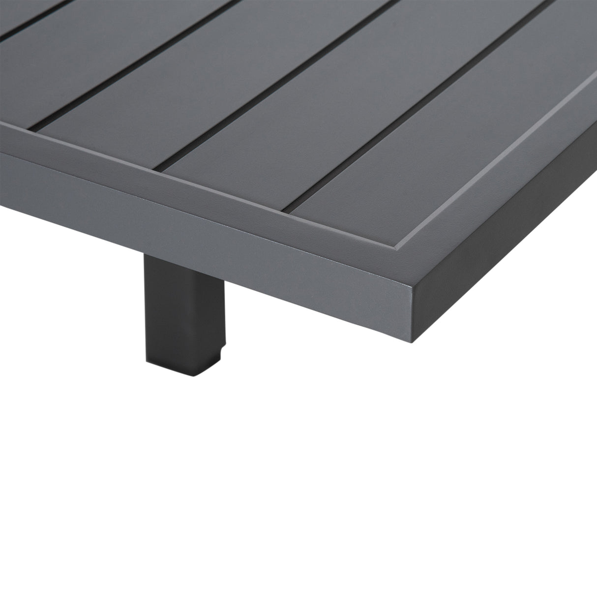 easycomfort easycomfort tavolo da giardino allungabile per 8 10 persone con struttura in alluminio 135 270x90x75cm grigio