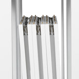 easycomfort easycomfort tavolo da pranzo allungabile da 8 10 persone in legno e metallo 45 300x90x75 5 cm bianco lucido