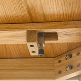 easycomfort easycomfort tavolo pieghevole in legno di quercia espandibile per 4 6 persone 80x 65130x76cm