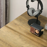 easycomfort easycomfort tavolo scrivania da ingresso stile vintage in truciolato e acciaio con 3 cassetti 120x55x79 cm