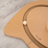 easycomfort easycomfort tiragraffi per gattini fino 5kg con piume palline e accessori in legno 40x37x51cm marronebeige