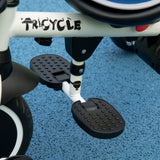 easycomfort easycomfort triciclo per bambini 12 50 mesi con maniglia di spinta tettuccio e poggiapiedi 110x58x100 cm blu e bianco