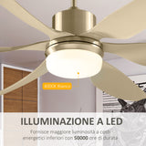 easycomfort easycomfort ventilatore da soffitto con luce e telecomando incluso 6 velocita 132x40cm